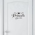 thumbnail image 1 of VogueV Princess Wall Decal - Removable Floral Door Sticker Black, 1 of 2