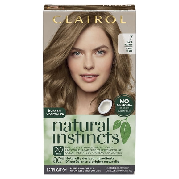 Clairol Natural Instincts Ammonia Free Demi-Permanent Hair Color, Vegan Hair Dye, Made with Coconut Oil and Aloe Vera