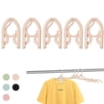 thumbnail image 2 of Clearance! 5Pcs Travel Foldable Hangers Update Portable Plastic Hanger Travel Accessories Must Haves Clothes Drying Rack Folding Hanger for Traveling Camping Flying Rv Cruise Suitcase One Size Beige, 2 of 7
