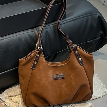 karymi Fashionable Women Tote Bag Handbag with Shoulder Strap and Multiple Pockets Large Capacity Purse for Work Travel Everyday Black Brown Coffee 12x7.68x3.54 Inches Womens Gifts