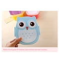 thumbnail image 4 of Oleegame 2PC Produce Storage Plastic Cartoon Cute Owl Box Children Sealed Microwave PP Lunch Box Blue, 4 of 8