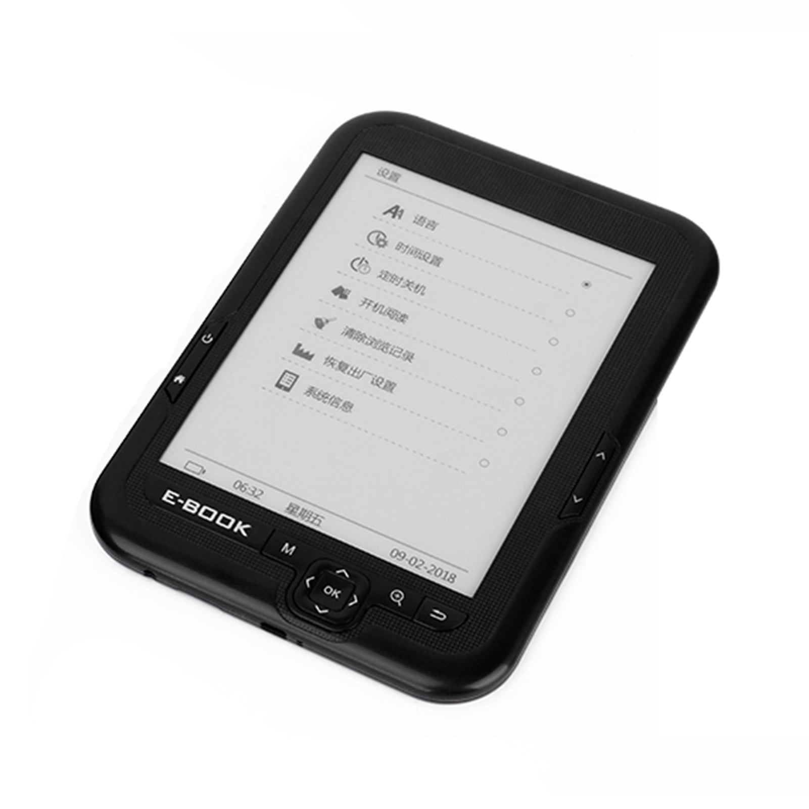 Mistaha 6" E-Ink Ebook Reader BK6006 with 1024*768 High-Definition Flex Ink Screen, 4G Storage, Allwinner E200 Processor, Frontlight, and Adobe DRM Support