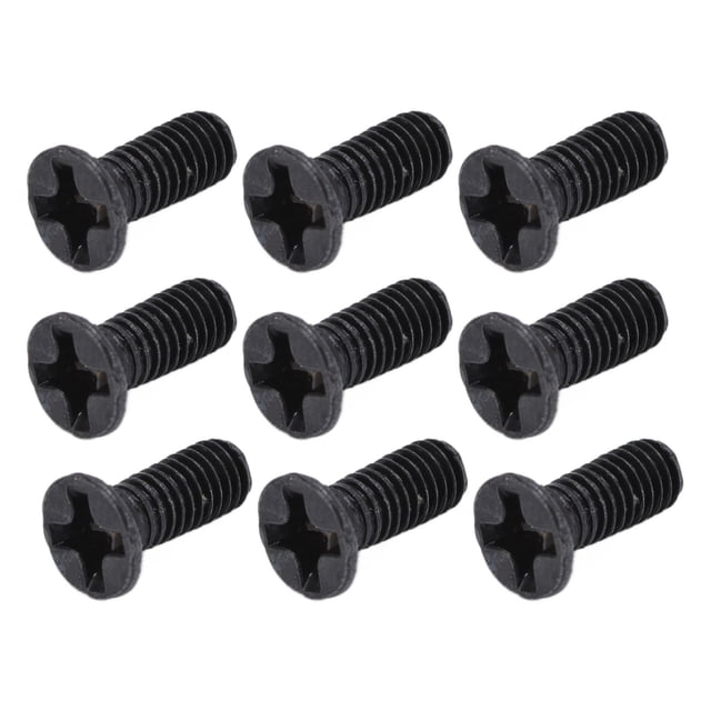 50Pcs Countersunk Cross Screws DIN 965 Black Galvanized Machine Screw Assortment Kit
