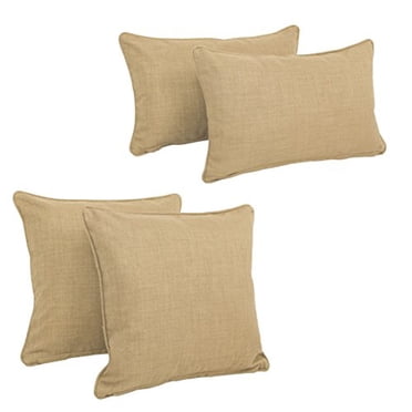 Blazing Needles Indoor/Outdoor Spun Polyester Throw Pillows (Set of 4) - Avocado