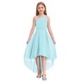 thumbnail image 1 of Manyakai Robe à une Épaule pour Filles, Ourlet Haut-Bas, Robe de Princesse à Volants, Taille Haute, Robe de Danse de Soirée, Bleu Clair 8, 1 of 7