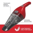 thumbnail image 3 of Refurbished Black & Decker HNVC115J06 Dustbuster Quick Clean Hand Vacuum, Red, 3 of 5