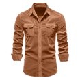 thumbnail image 4 of RKSTN Cardigan pour Homme Décontracté Mode Col Rabattu Chandail Uni Manches Longues Hauts en Coton Décontractés Stylés pour l'Automne, 4 of 9