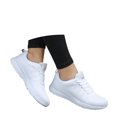 thumbnail image 3 of Chaussures de Course Décontractées à Brides en Maille Mode Plates pour Femmes Blanches 40, 3 of 8
