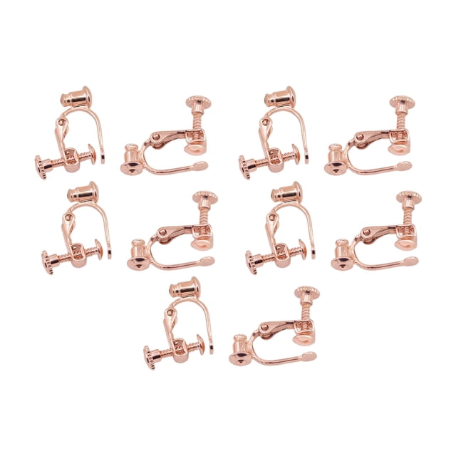 fastboy 10pcs Ear Clip Converters Earring Accessories Handmade Fashionable Handheld Findings Turn Any Post Studs Into Clip-On Earrings Type4