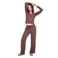 thumbnail image 2 of George Women's Two Piece Ribbed Pajama Set, 2 of 6