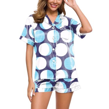 TJAZFJPA Pyjamas Couple Vêtements de Maison pour Femmes Manches Courtes Style Soie Pyjamas d'Été Multicolores Ensemble de Pyjamas pour Femmes Pantalon Manches Longues Pyjamas de Famille