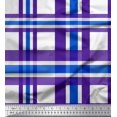 thumbnail image 1 of Soimoi Blue Rayon Fabric Gingham Check Print Fabric by Yard 42 Inch Wide, 1 of 5