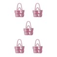 thumbnail image 3 of Baohd Larger Capacity Tote Bag With Big Opening For Easy Access Books Crossbody Bag pink 5Set, 3 of 6