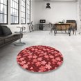 thumbnail image 4 of Ahgly Company Tapis d'Intérieur Lavables à la Machine, Carrés, Transitionnels, Rouges, 4 Pieds Carrés, 4 of 7