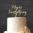 thumbnail image 2 of My Everything Custom Wedding Cake Topper With Two Hearts Personalized Rustic Wooden Cake Topper Cake Decoration 6-7 Inches Wide, 2 of 3