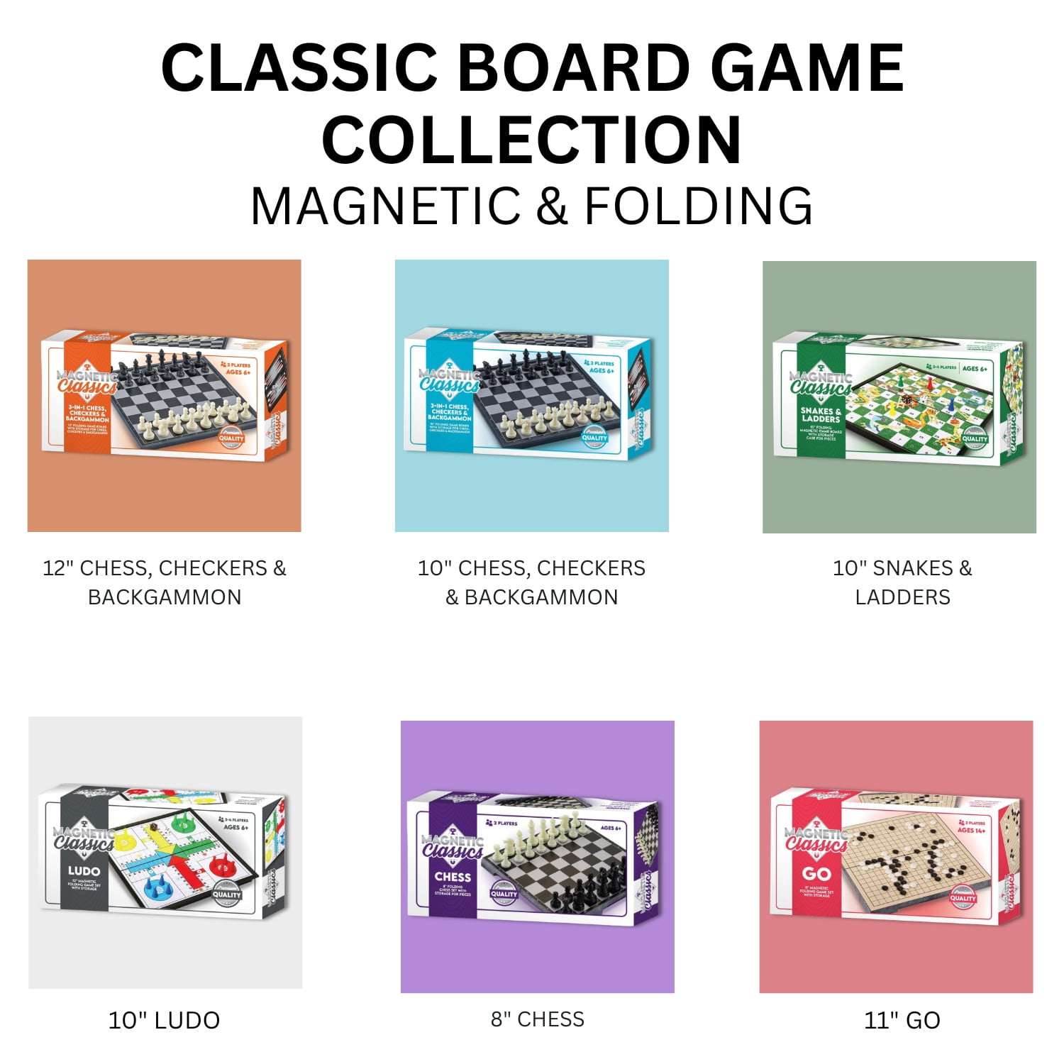 Tradeopia Magnetic Classics – 10 Inch Magnetic Folding Ludo, Magnetic Classic Game