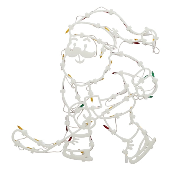 Holiday Time Hocky Santa Silhouette, Red/ Green