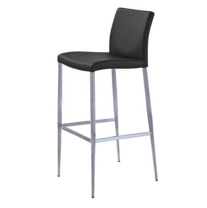 Tabouret Noir Avec Structure En Métal