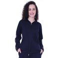 thumbnail image 1 of Moomaya Veste Zippée Unie pour Femmes, Haut de Jogging à Manches Longues avec Poches, 1 of 7