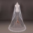thumbnail image 3 of LEEYNEER Wedding Veil Comb Lace Flower Edge Bridal Accessories (Beige), 3 of 9