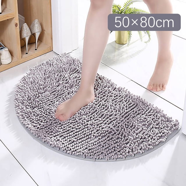 Carpet - Half Round Bathroom Rug for Comfort Durable Thickened Furry Soft and Machine Washable Bath Mat for Everyday Use
