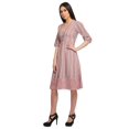 thumbnail image 4 of Moomaya Robe Imprimée Longueur Genou pour Femmes Grande Taille Vêtements Décontractés Tenue d'Été, 4 of 4