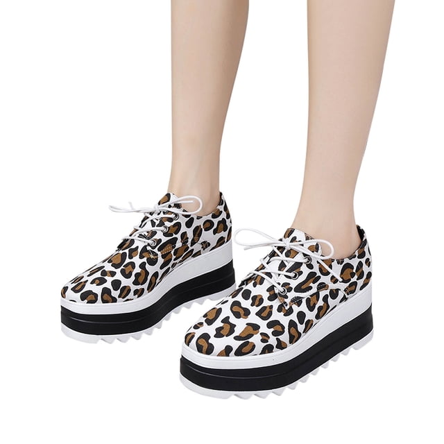 Cameland Thick Sole Sponge Cake Round Toe Lace Low Top Casual Single Shoe