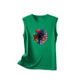thumbnail image 4 of EQWLJWE Débardeurs Sans Manches pour Femmes Débardeurs d'Été pour Femmes Femmes Col Rond Imprimé Décontracté Ample Hauts Chandail Sans Manches T-shirt, 4 of 6