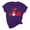 thumbnail image 4 of Pisexur Valentines Day T-shirt Top T-shirt à Manches Courtes Imprimé Amour de la Saint-Valentin pour Femmes Haut à Manches Courtes Col Rond Haut/chemise, 4 of 5