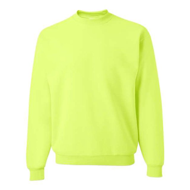 Jerzees Chandail Molletonné à Col Rond pour Hommes NuBlend Super Sweats, TG, Vert Sécurité