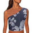 thumbnail image 1 of Leutsin Womens Print Tank Crop Tops Sleeveless One Shoulder Shirt Summer Charming Tees, 1 of 7