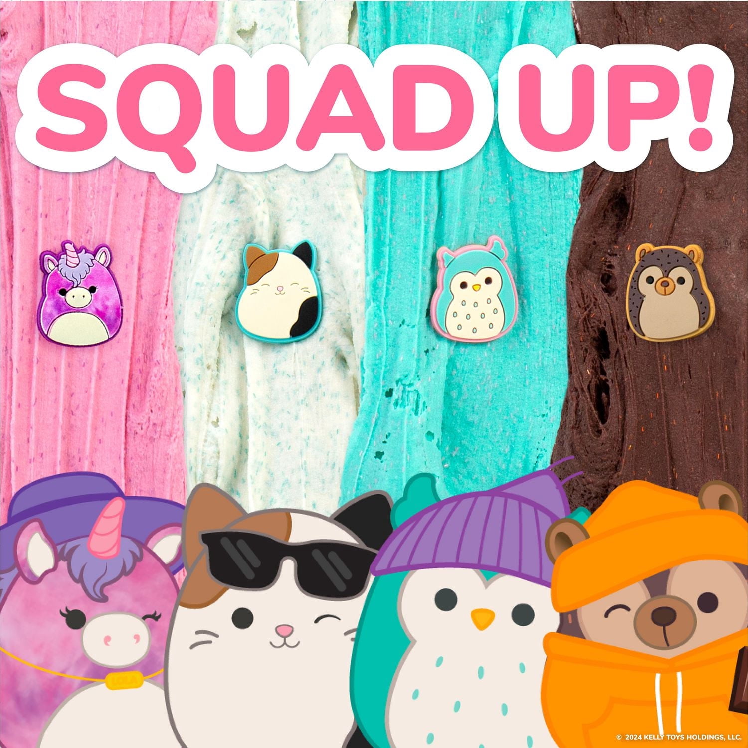 Original Squishmallows™ Winston le Hibou Substance Gluante Nuage De Qualité Supérieure, Parfumée à La Framboise Bleue