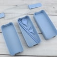 thumbnail image 4 of Yhmxh Kitchen Gadgets Kitchen Essentials Stackable Bento Box,Lunch Box Kit With Spoon & Fork,3-In-1 Compartment Whea-t Straw Meal Prep Containers,Leakproof Stackable Bento Lunch Box Meal, 4 of 9