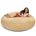 thumbnail image 1 of Jaxx 6 ft Cocoon - Large Bean Bag Chair for Adults, Camel, 1 of 8