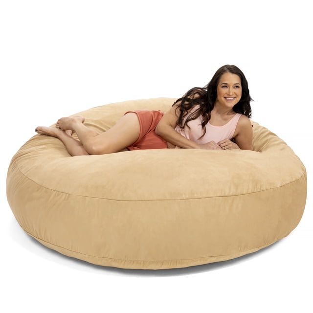 Jaxx 6 ft Cocoon - Large Bean Bag Chair for Adults, Camel