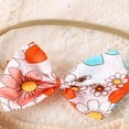 thumbnail image 4 of Barboteuse-robe à Manches Volantées à Fleurs pour Bébé Fille + Bandeau à Nœud, 4 of 9