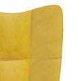 thumbnail image 2 of vidaXL Chaise de Détente Velours Jaune Moutarde, 2 of 6