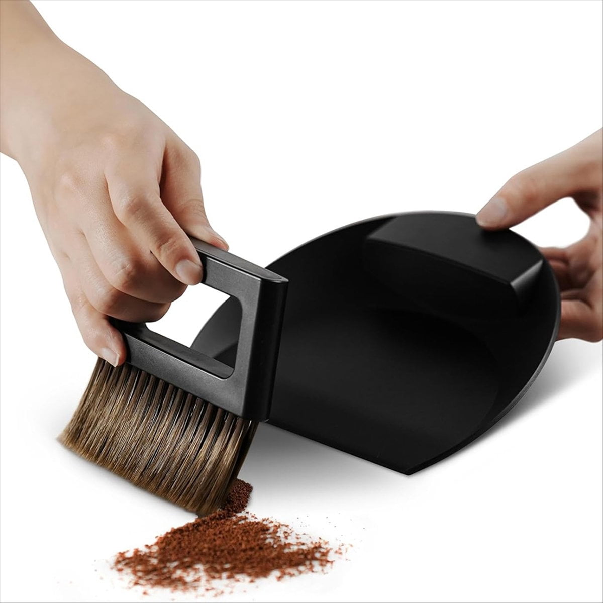 Coffee Brush, Hand Broom and Dustpan Set, Magnetic Small Brush and Dustpan Set Soft Bristles, Dust Pan Brush for Home