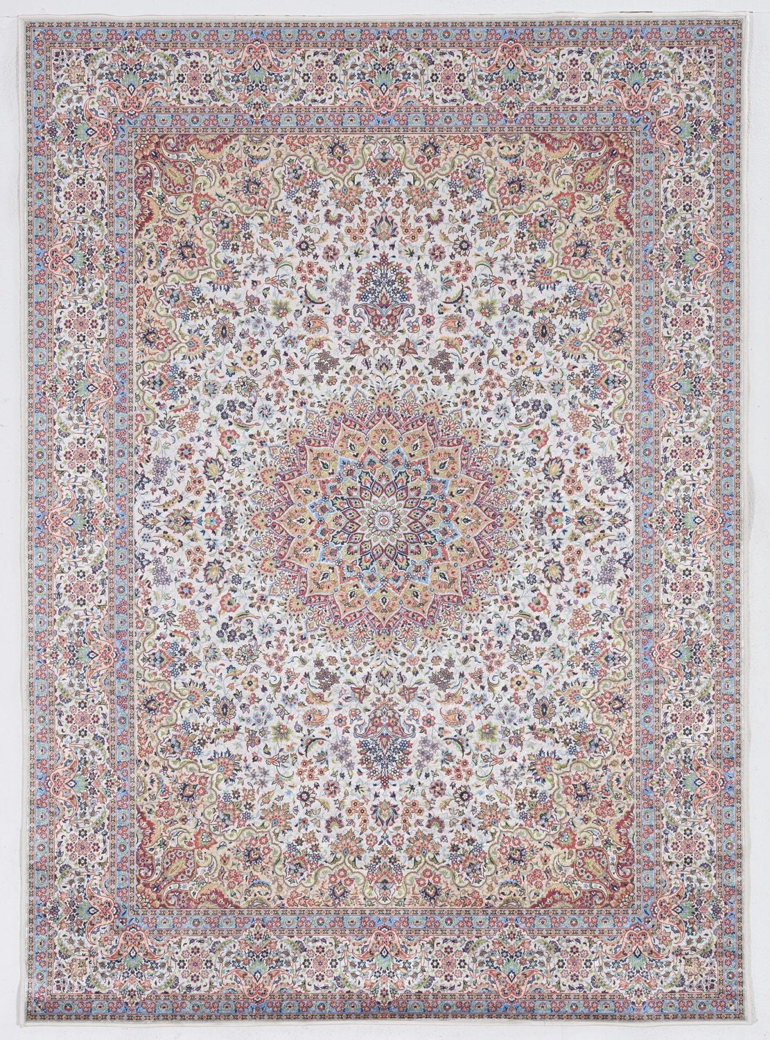 Tapis Emerald Barton crème & rouille de 6 pi 7 po x 9 pi 7 po