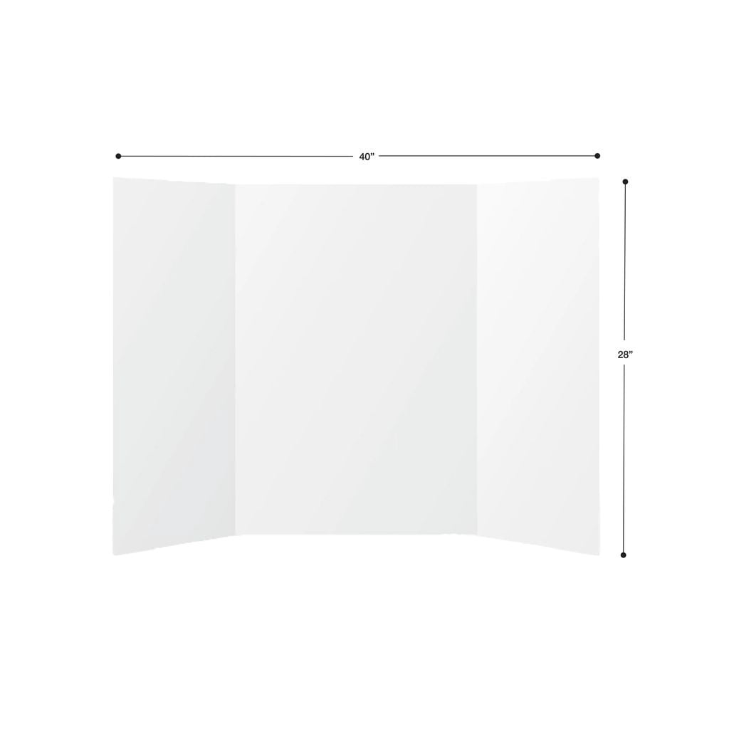 FORMIT Panneau De Présentation Pour Projets Triptyque Blanc 28 Po X 40 Po (71,1 Cm X 101,6 Cm)