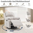 thumbnail image 4 of Korser Swivel Rocker Small Recliner Chair for Small Spaces for Living Room,Beige, 4 of 6