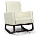 thumbnail image 1 of Patiojoy 2-in-1 Upholstered Rocking Chair with Wood Leg & Pillow Relax Sofa Chair Beige, 1 of 10