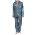 thumbnail image 4 of zanvin Vêtements de Nuit Homme Uni Décontracté à Rayures Manches Longues Pantalon de Pyjama avec Poches Fermeture à Boutons Ensemble de Pyjama, 4 of 5