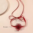 thumbnail image 4 of LinYooLi Collier Ras du Cou Fleuri pour Femmes Collier Gothique Floral à Lacets Collier Rose Long Collier en Velours pour Mariage Fête d'Été, 4 of 6