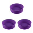 thumbnail image 1 of kurtrusly Wedding Birthday Party Cake Restaurant Reusable Washable Mousse Round Mould Kitchen Gadget Accessories Purpe 8 Inch 3Set, 1 of 6