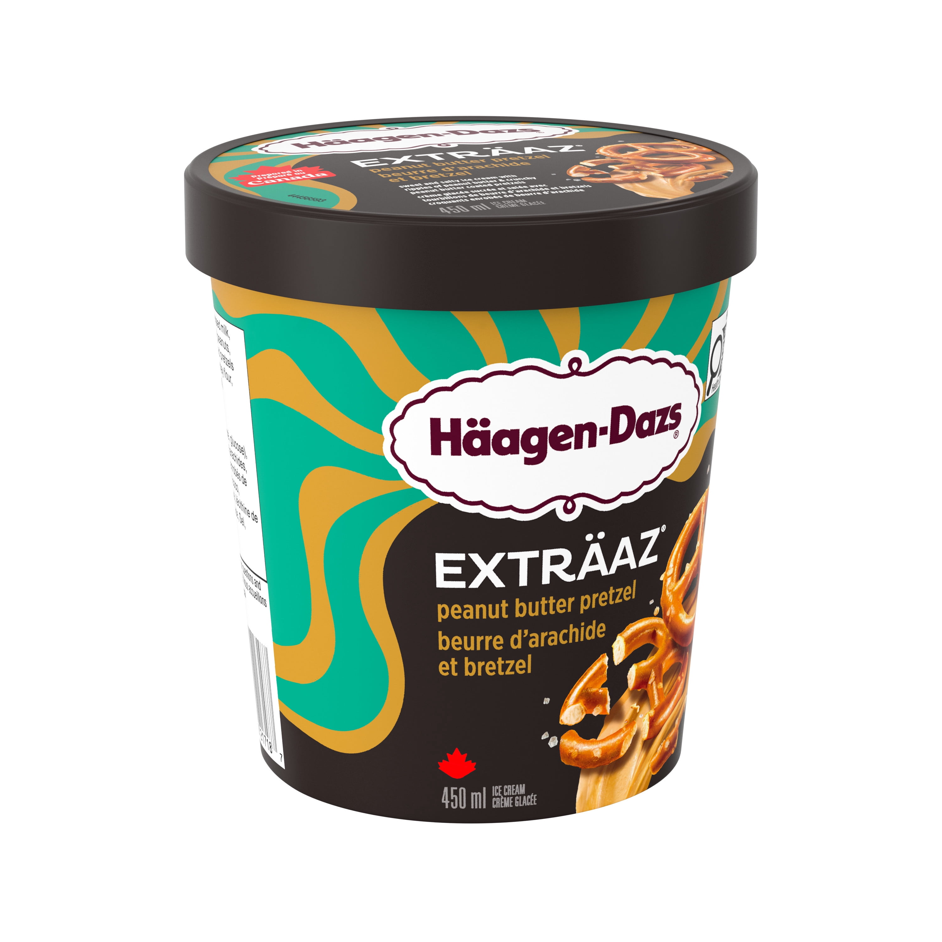 HAAGEN-DAZS EXTRÄAZ Peanut Butter Pretzel, Sweet & Salty Ice Cream, Peanut Butter Pretzels