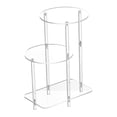 thumbnail image 3 of veasfak Table d'Appoint en Acrylique Mobilier Simple 3 Niveaux pour Bureau Appartement Salon Ronde, 3 of 8
