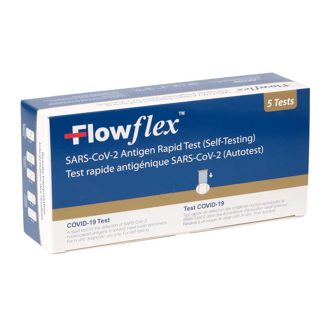 Flowflex Trousse de Test Rapide de l'Antigène COVID-19 5 Tests (Expiration : NOV 2026)