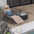 thumbnail image 4 of Costway Lot de 2 Chaises Longues de Patio à Glissière, Fauteuil Inclinable, Cadre Réglable et Robuste pour l'Extérieur, 4 of 9