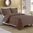 thumbnail image 1 of Johnson Home Cotton Quilts Set Diamond Chocolate (Queen), 1 of 5